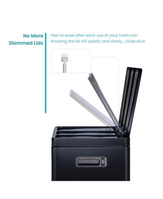 16 Gallon Stainless Steel Triple Trash and Recycling Can with Soft Close Lids and Step Pedals