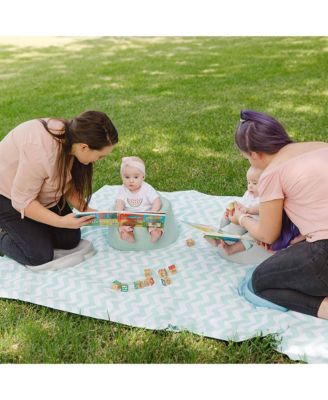 Baby Floor Seat, Portable Infant Sit Up Chair w/ Tray Attachment, Hemlock