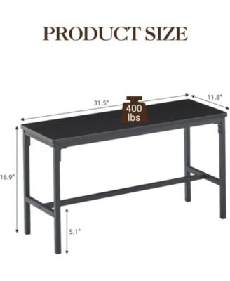 Dining Table Set for 4, Compact 3-Piece Kitchen Table with 2 Benches, Wine Rack, Storage Shelf