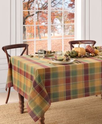 Autumn Acres Plaid Tablecloth, 60" x 120"