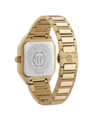 Women's Plein Edge IP Yellow Gold Stainless Steel Bracelet Watch, 34mm