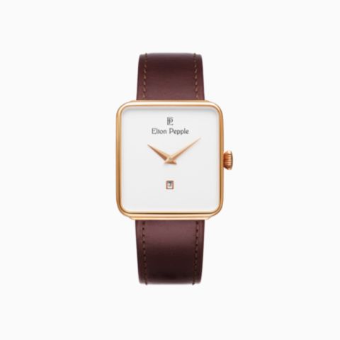 Elton Pepple Women's Classic Oakton - Loop, 32mm, цвет: Яичная скорлупа белый / Коричневый