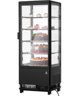 Refrigerated Display Case, Countertop Pastry Display Case Commercial Display Refrigerator with LED Lighting, Frost-Free Air-Cooling