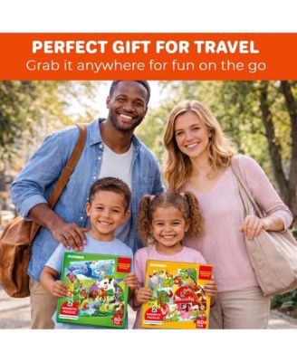 Magnetic Puzzles for Toddlers 3-5 – Search and Find 2 Pack, 60 Pieces Each