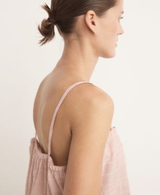 Women's Cotton Spaghetti-Strap Nightgown