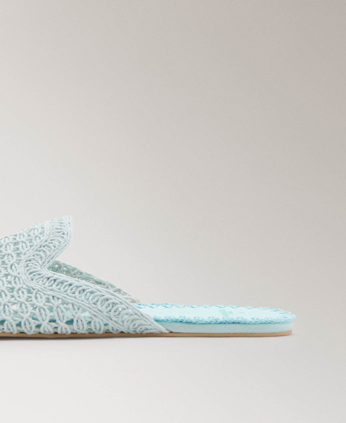 Mango Women's Crochet Mule Slippers