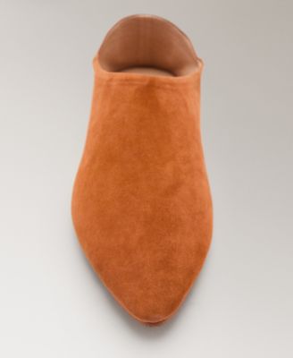 Women's Stitching Detail Leather Clogs