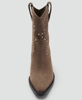 Women's Studs Suede Ankle Boots