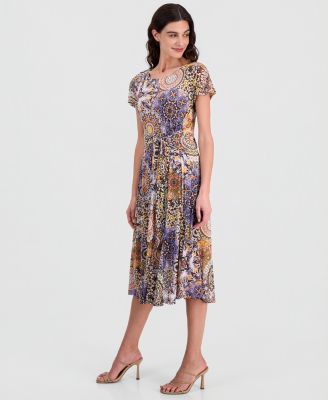 line midi evening dress Amoris T822 Short Midi A Line Cocktail Dress