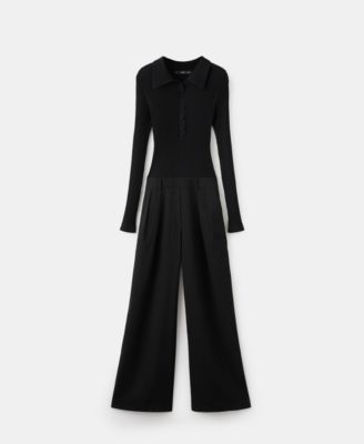 Women's Contrast-Bodice Long Jumpsuit