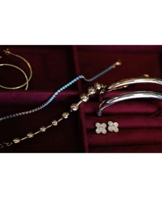 Gold Plated Studs Covered in Simulated Diamonds