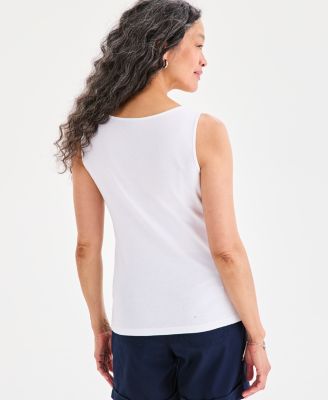 Women's Cotton Square-Neck Tank Top