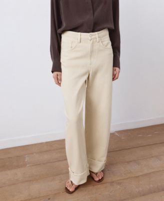 Women's Cuffed Hem Balloon Jeans