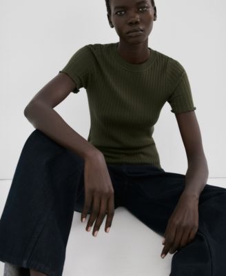 Women's Ribbed Knit T-Shirt