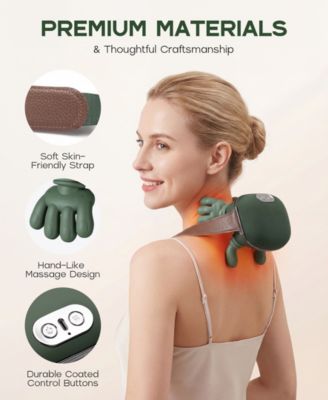 Cordless Neck and Shoulder Massager with Heat and Kneading 3 Massage Modes Deep Tissue Massage Pillow