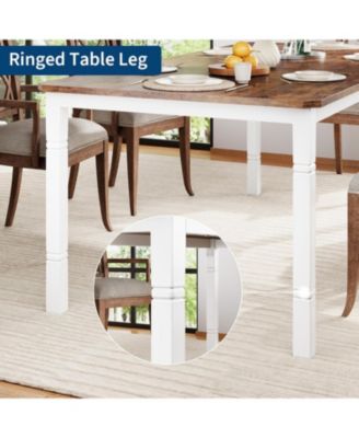 78" Industrial Dining Table for 6-8, Heavy Duty Metal Legs, Wood Top, Chamfered Corner, Dining, Living Room