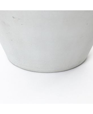 16" Floor Vase, Cement White Rustic Vases for Flowers, Large Vases for Decor Living Room, Decorative Flower Vase for Home Decor