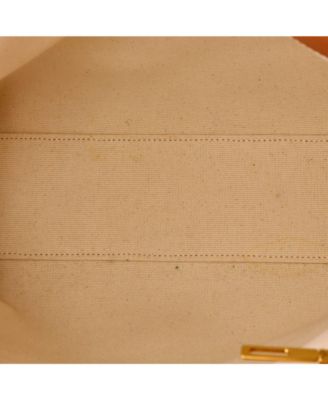 Large Vertical Cabas Tote Canvas with Leather