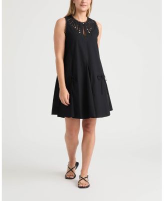 Women's Poplin Embroidered Dress