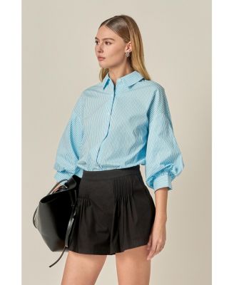 Women's Striped Button Down Shirt