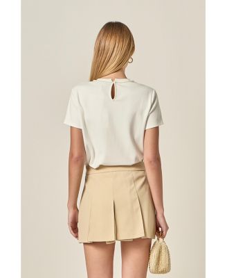 Women's Pearl Bow Detailed T Shirt