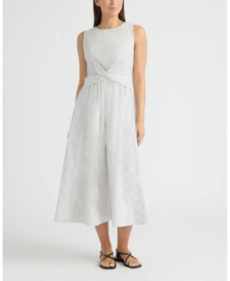 Women's Sheersucker Twist Detail Dress