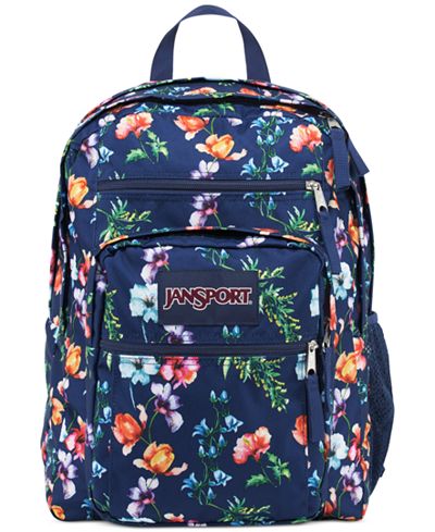 Jansport Big Student Backpack in Multi Navy Mountain Meadow