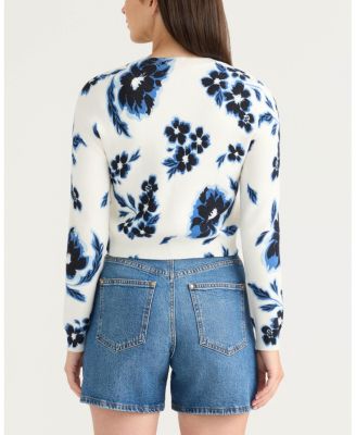 Women's Ellen Trancy Floral Printed Button Front Cardigan