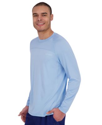 Men's Textured Panel Long -Sleeve UPF 50+ Rashguard