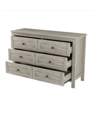 6 Drawer Transitional Dresser Organizer Cabinet for Nursery Home Furniture With Spacious Drawers Easy Assembly Dura