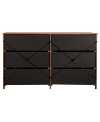 5 Drawer Mid Century Modern Dresser Sturdy Cabinet for Living Room Home Furniture with Spacious Drawers Easy Assem