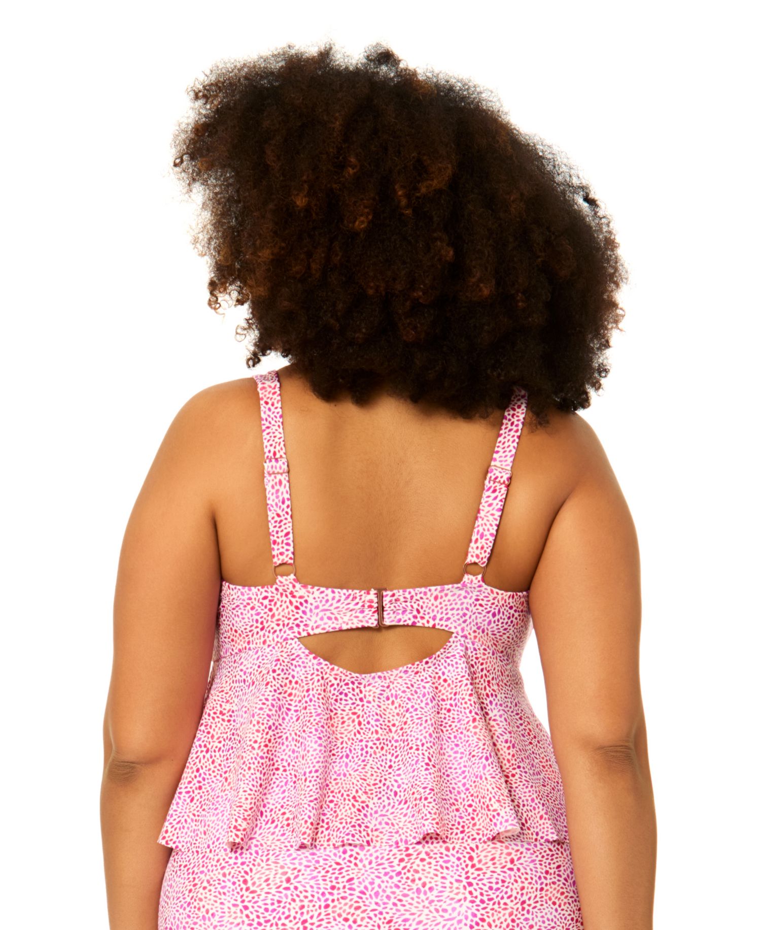 Plus Size Underwire Topanga Printed Swim Tankini Top