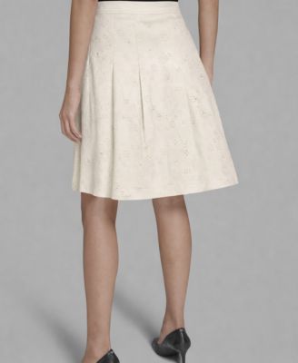 Women's A-Line Eyelet Skirt