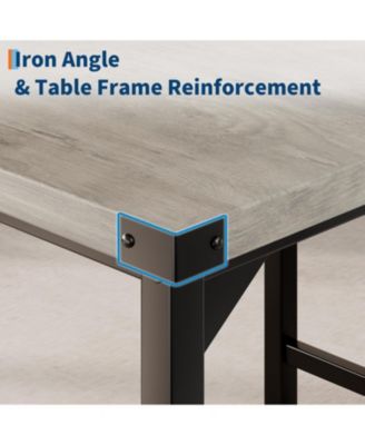 3-Piece Counter Height Dining Table Set with 2 Upholstered Bar Stools