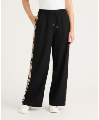 Women's Wide Leg Pant with Ric Rac Detail
