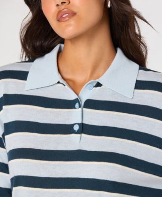 Women's Short-Sleeve Collared Sweater