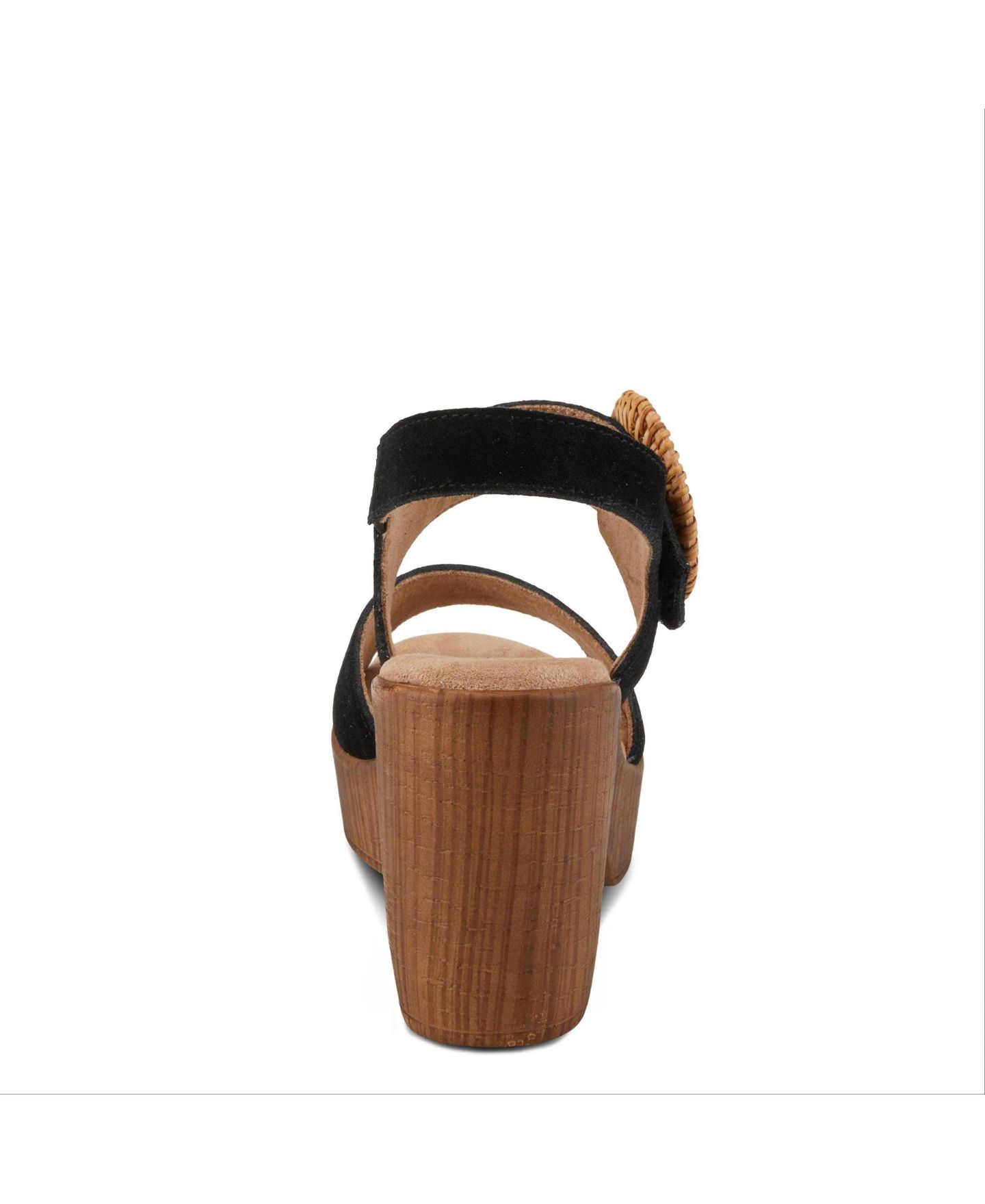 Женские сандалии Spring Step Gamona Ankle Strap with Buckle Closure, цвет: Чёрный замшевый — фото 4