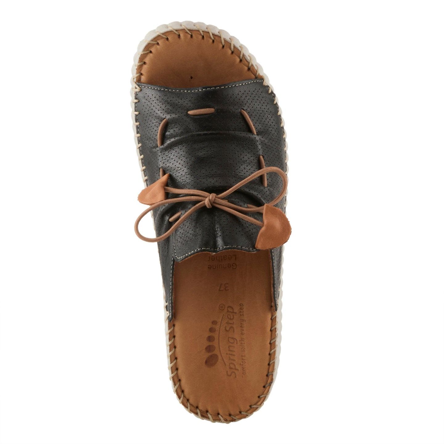 Женские сандалии Spring Step Nevelle Slides with Elastic Laces, цвет: Чёрный — фото 2
