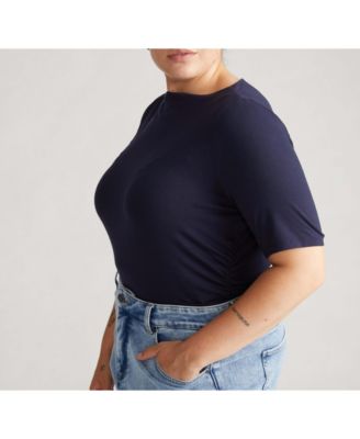 Plus Size Louise Short Sleeve Liquid Jersey Top