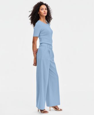 Women's Pleat-Front Wide-Leg Pants
