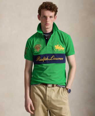 Custom Slim-Fit Crest Mesh Polo Shirt