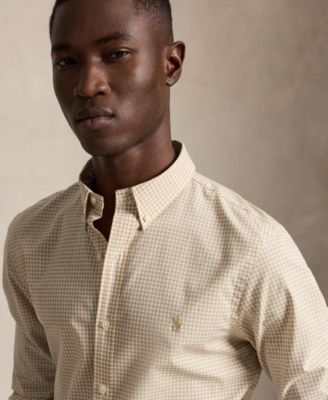 Men's Slim-Fit Gingham Stretch Shirt
