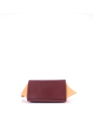 Small Bicolor Trapeze Bag Leather