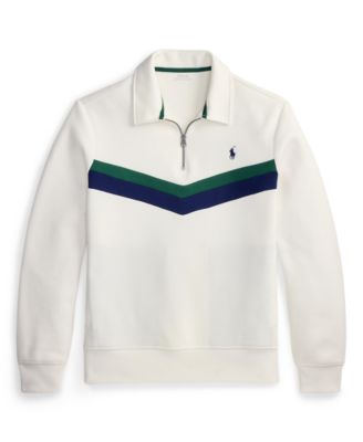 Polo Ralph Lauren Men's Double-Knit Quarter-Zip Sweatshirt - Macy's