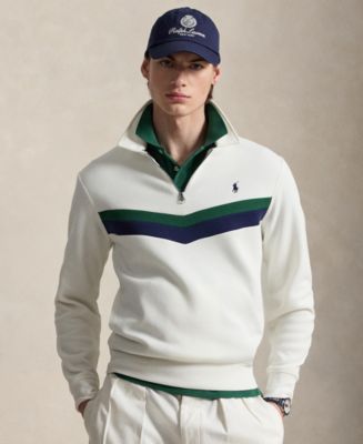 Polo Ralph Lauren Men's Double-Knit Quarter-Zip Sweatshirt - Macy's