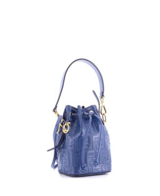 Mini Mon Tresor Bucket Bag Zucca Embossed Leather