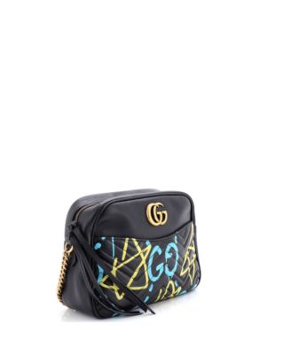 Medium GG Marmont Shoulder Bag GucciGhost Matelasse Leather