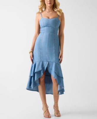 Women's Sleeveless Mari Sweetheart Neck High-Low Dress