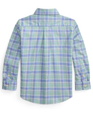 Boys' 2-7 Plaid Performance Oxford Shirt