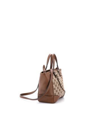 Small Bree Convertible Tote GG Canvas with Leather